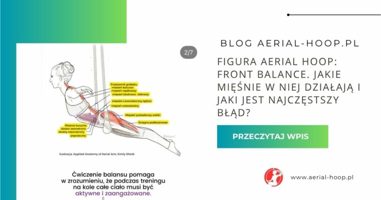 Figura Aerial Hoop: Front Balance. Jakie mięśnie w niej działają i jaki jest najczęstszy błąd?