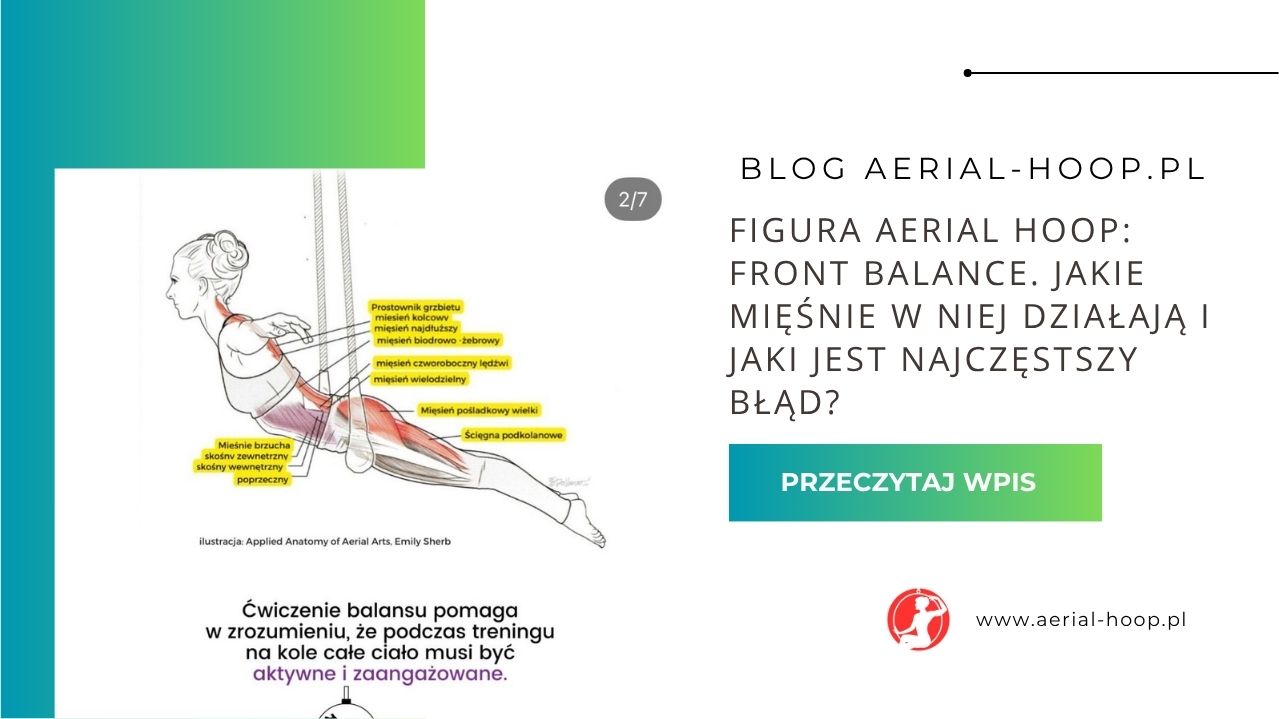 Figura Aerial Hoop: Front Balance. Jakie mięśnie w niej działają i jaki jest najczęstszy błąd?